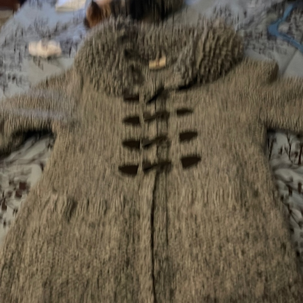Sweater coat.